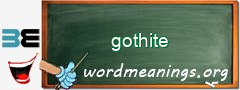 WordMeaning blackboard for gothite